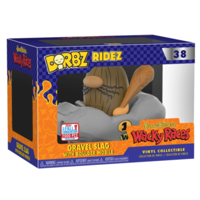 Funko Dorbz Ridez 38 Hanna & Barbera Wacky Races 21653 Gravel Slag Boulder Mobile NYCC2017