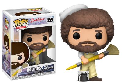 Funko Pop Television 559 Bob Ross 25702 With Paintbrush