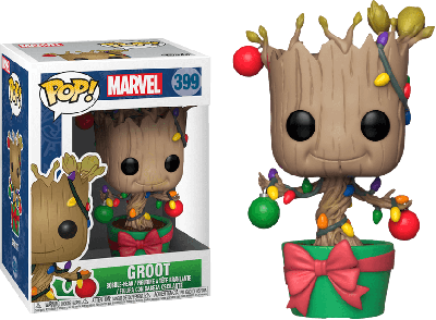 Funko Pop Marvel 399 Holiday 33982 Groot with Lights & Ornaments