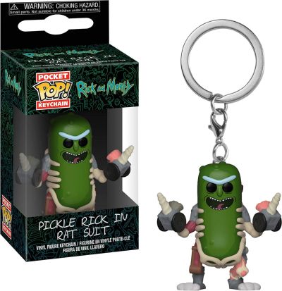 Funko Pocket Pop Keychain Rick and Morty 35930 Pickle Rick in rat suit
