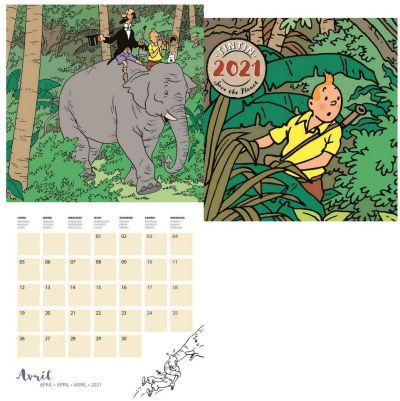 Tintin 24442 Calendrier Calendario Tintin 2021
