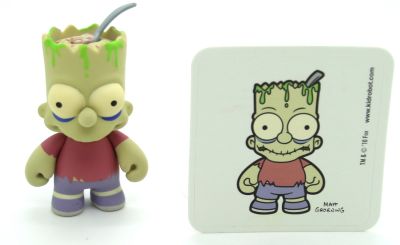 Kidrobot Vinyl Mini Figure - Simpsons S2 Bart Zombie 1/100