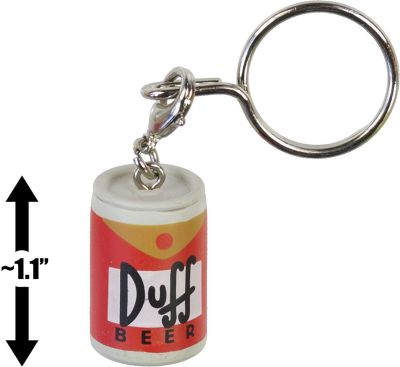 Kidrobot Vinyl Mini Figure - Simpsons Woo Hoo! 25 Years Keychains - Duff Beer
