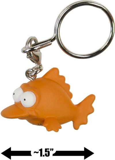 Kidrobot Vinyl Mini Figure - Simpsons Woo Hoo! 25 Years Keychains - Blinky the Fish