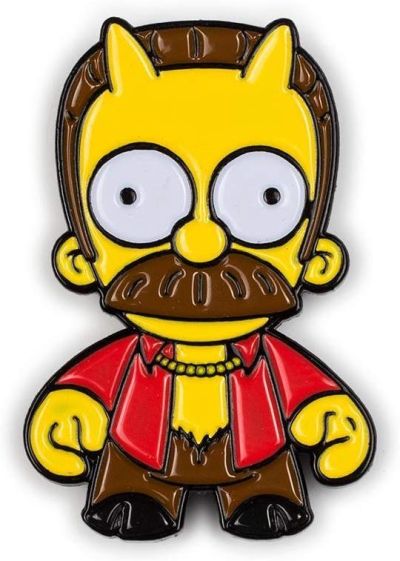 Kidrobot Enamel Pin Spilla Series - The Simpsons Devil Flanders 1/40