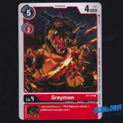 BanDai Digimon Card Game - Tomer Party Event 1 - ST1-07 U ALT Greymon