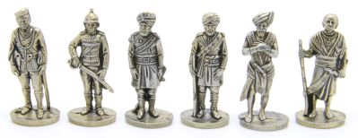 Ferrero Kinder Ü-Ei Soldatini Metallfiguren Britisch-Indien - SAT 35mm Messing Eisen