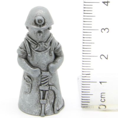 Ferrero Kinder Ü-Ei Soldatini Metallfiguren Fingerhut Miniaturen - Barufe Bauarbeiter Eisen
