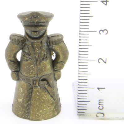Ferrero Kinder Ü-Ei Soldatini Metallfiguren Fingerhut Miniaturen - Militar General Messing