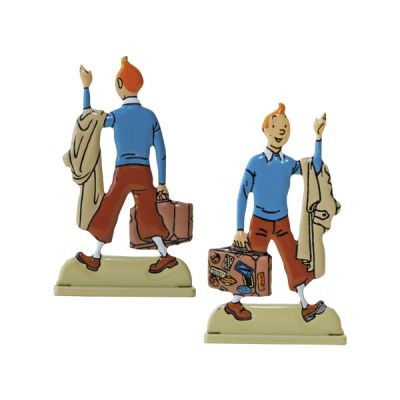 Tintin Figurines en Alliage en relief 29224 TINTIN À LA VALISE