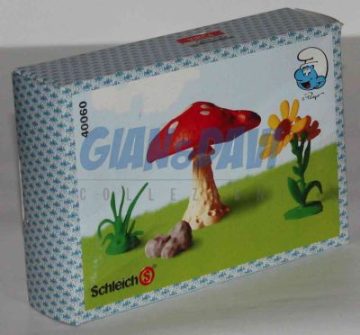 4.0060 40060 Playsat 4. Mushroom Playset Smurf Fungo dei Puffi 4A + BOX 5