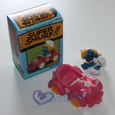 4.0241 40241 Smurfette In Car Smurfs Puffo Puffetta in Macchina Box 3A