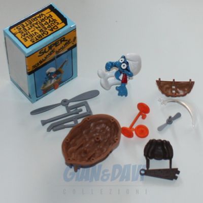 4.0233 40233 Helicopter Smurf Puffo con Elicottero Box 5A