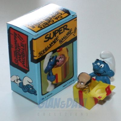 4.0247 40247 Jokey With Box Smurfs Puffo Burlone Regalo Gargamella Box 5A