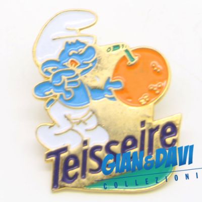 SM_PIN_M Teisseire 1993 - Smurf with Orange