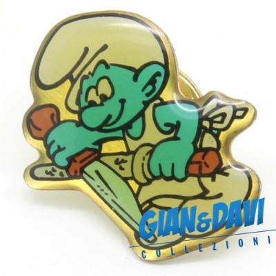 SM_PIN_M Ter Beke 1992 - Smurf with Knifes