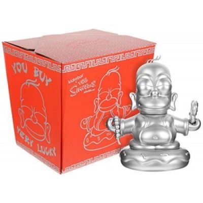 Kidrobot Vinyl - The Simpsons Homer Buddha Silver 7
