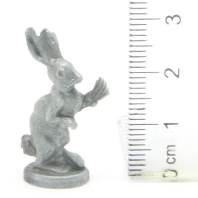 Ferrero Kinder Ü-Ei Soldatini Metallfiguren Tiere auf Sockel - Kaninchen - Eisen Opaque