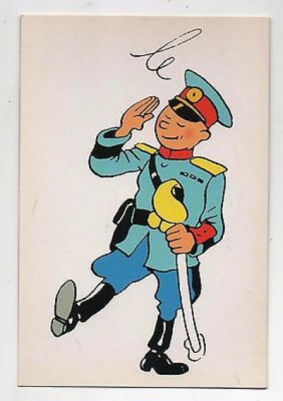 Tintin Moulinsart Postcard 15x10cm - 097 Tintin General