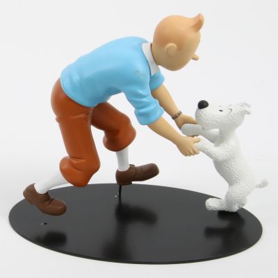 Tintin 45950 Resine La Joie de Tintin et Milou Rencontre