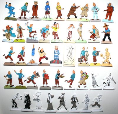 Tintin Figurines en Alliage en relief 29200-29243 all 44 different Complete SAT