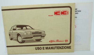 Libretto di Uso e Manutenzione Alfa Romeo 33