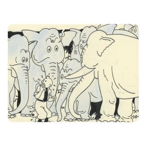 Tintin cartoleria 09012 Mousepad Elephants
