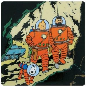 Tintin cartoleria 16025 Magnet - Lune Tintin Haddock Milou