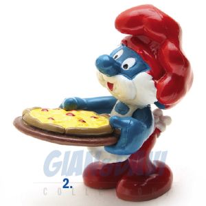 2.0180 20180 Papa Smurf With Pizza Grande Puffo Pizzaiolo 2A