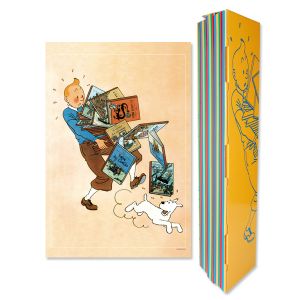 Tintin Moulisart Poster 23003 Tintin Carryng Tintin Books