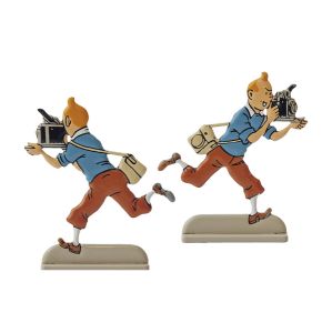 Tintin Figurines en Alliage en relief 29229 TINTIN PHOTOGRAPHE