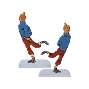 Tintin Figurines en Alliage en relief 29232 TINTIN PATINEUR