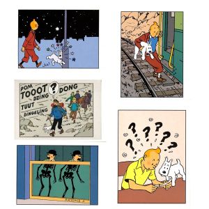 Tintin Moulinsart Postcard 15x10cm - 2118985 Set 5 Carte Postales