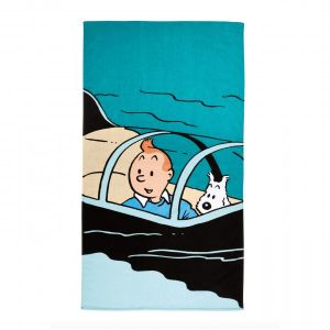 Tintin Linge de Maison 130320 Drap de plage Strandlaken 80x160 Enfant Sous Marin