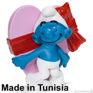 Schleich Puffi 2.0747 Puffo di San Valentino Made in Tunisia