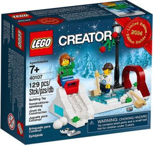 Lego Stagionale 40107 Scena Di Pattinaggio Invernale A2014 Scatola Rovinata