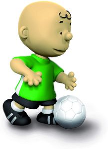 Schleich Peanuts Snoopy 22078 Charlie Brown Giocatore di Calcio