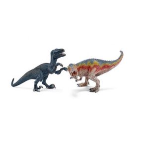 Schleich Dinosaurs 42216 Tirannosauro e Velociraptor Piccoli