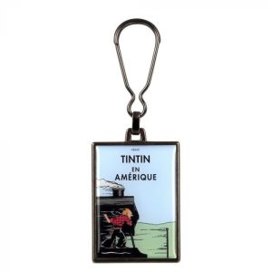 Tintin Metal keyring 42522 Album Amerique Colored