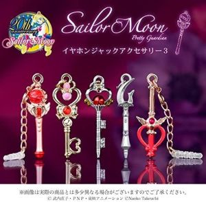 Bandai Sailor Moon Earphone Jack Accessory Display (5 pieces)