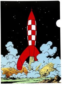 Tintin Cartoleria 15134 Plastic Sleeves - A4 Rocket taking off