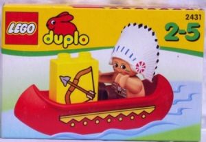 Lego Duplo 2431 Indiano su Canoa A1998