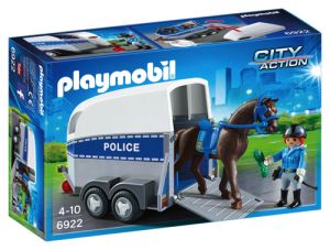Playmobil 6922 Poliziotta a cavallo con rimorchio