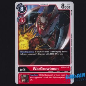 BanDai Digimon Card Game - Tournament Kit Vol.2 - BT2-017 R ALT WarGrowlmon
