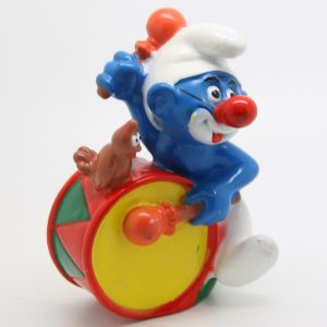The Smurfs - Bip Holland - 1995 Clown Smurf With Drum Dark