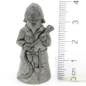 Ferrero Kinder Ü-Ei Soldatini Metallfiguren Fingerhut Miniaturen - Barufe Feuerwehrmann Eisen Dark
