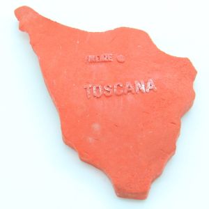 Gadget Sorpresine - Mulino Bianco - Gommine anni 80 - Regioni Rilievo Toscana Rosso