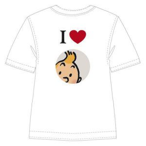 Tintin Abbigliamento 0085200100L TEE-SHIRT I Love Tintin L / White