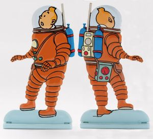 Tintin Figurines en Alliage en relief 29208 ON A MARCHÉ SUR LA LUNE