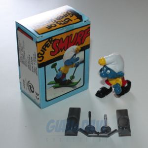 4.0205 40205 Skier Smurf Puffo Sciatore Box 2A